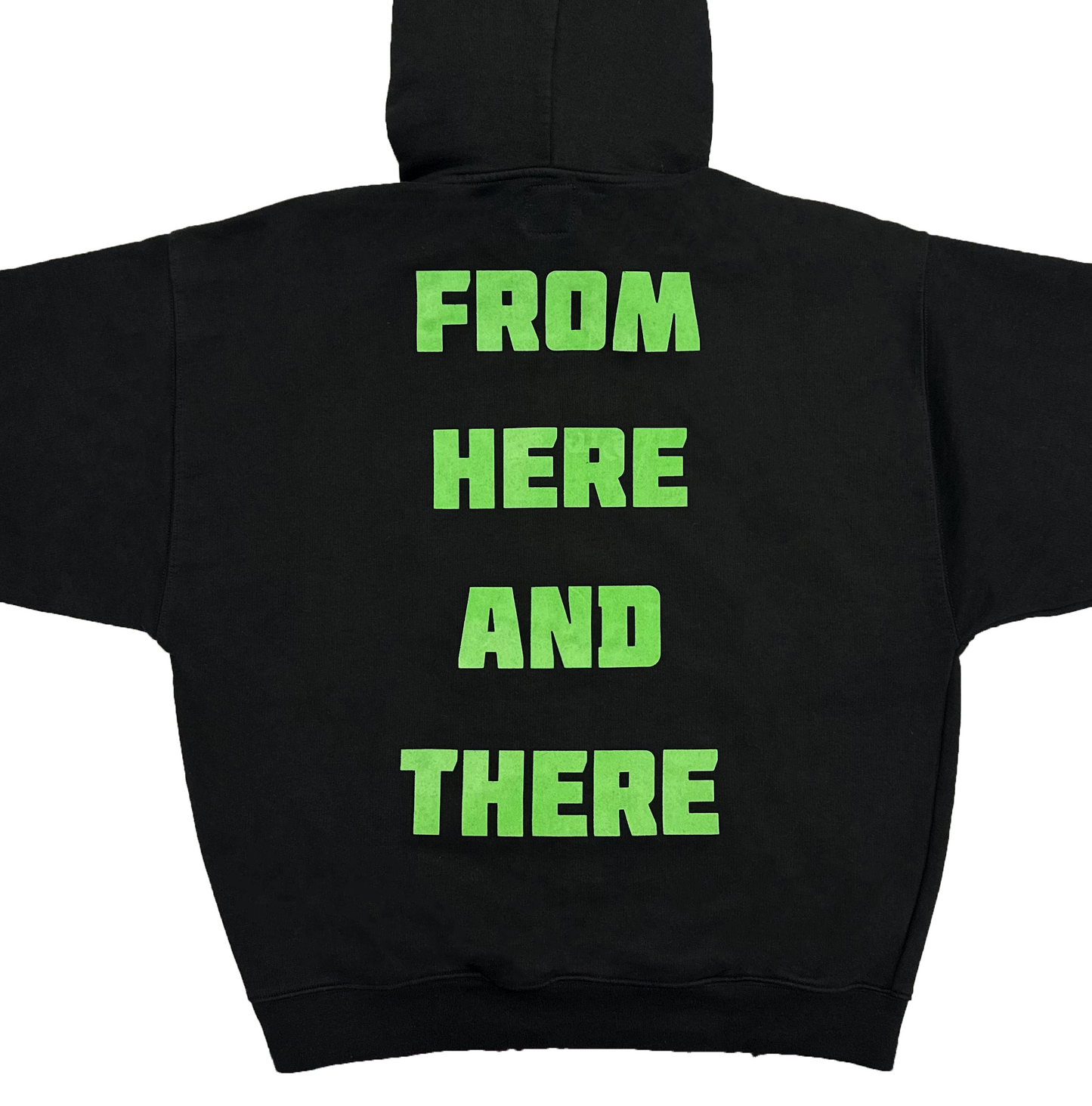 FROM HERE AND THERE HOODIE - BLACK GREEN